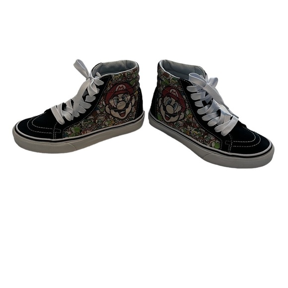 Nintendo 'Super Mario Bros Vans Sk8-Hi' Zip High Top Sneaker - size 6 - Picture 3 of 16